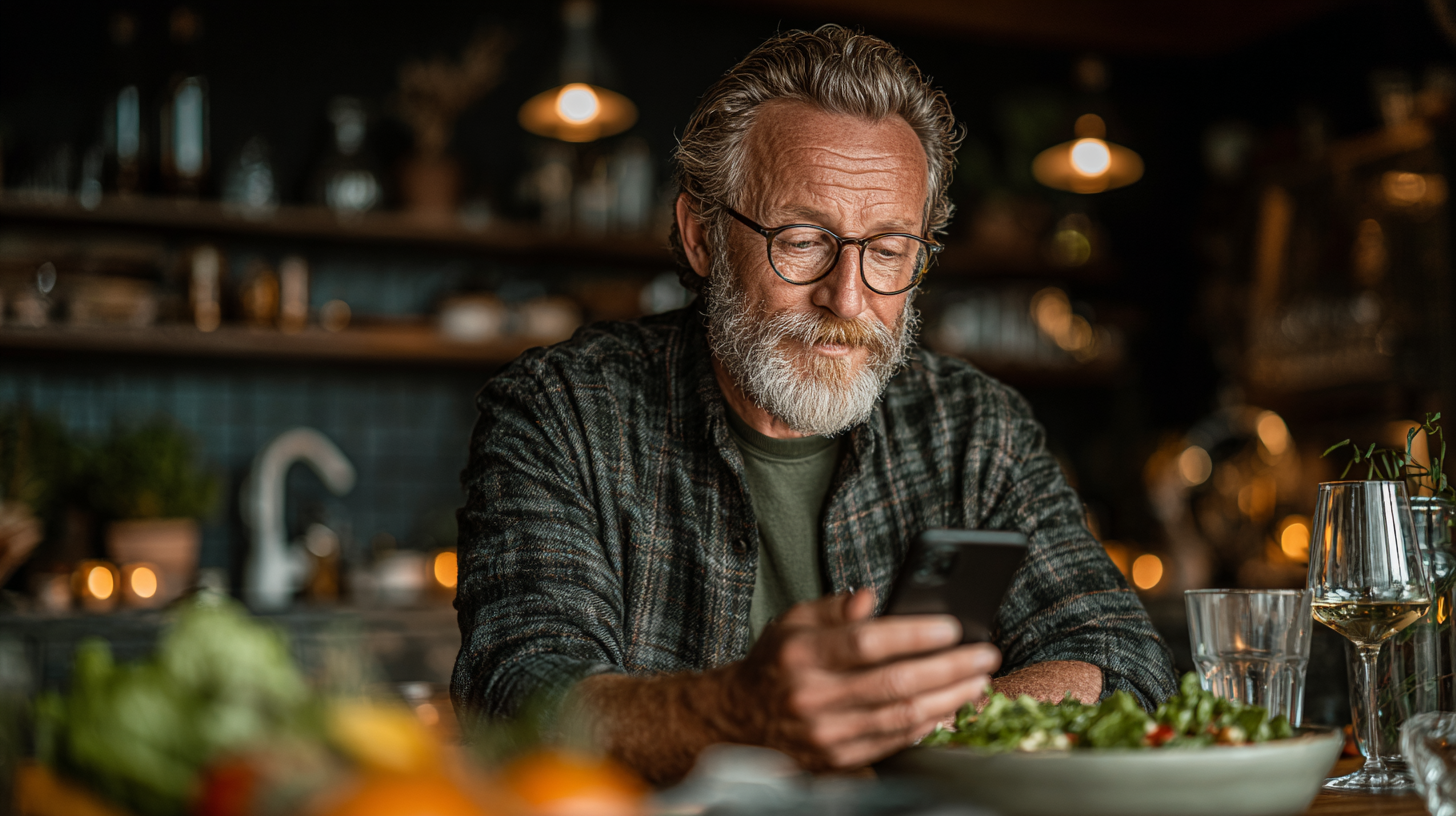 Експерт з харчування консультує старшу людину
